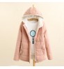 2022 winter thickened Korean hooded cotton padded coat women's long sleeved coat jacket