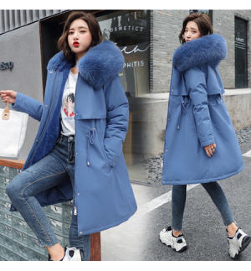 Winter Parkas 2022 winter women's Parkas coats hooded fur collar thick section warm winter Jackets snow coat jacket