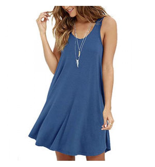 Women's Casual Swing Simple T-Shirt Loose Dress