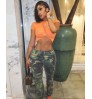 Women Pants C1279 2022 New Amazon Top Sells Fashion Spot Print Women Plus Size Camouflage Cargo Pants