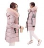 2022 winter puffer jacket ladies warm hooded cotton-padded clothes women slim long down winter jackets women coats