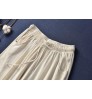 Women Pants Pants Wide New Design Custom Logo High Quality Clothing Cotton Linen High Waist Solid Color Beige Trousers Women Wide Leg Pants