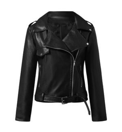 new arrival 2022 fashion plus size short women biker faux leather jackets for ladies