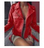 new arrival 2022 fashion plus size short women biker faux leather jackets for ladies
