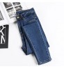 Custom european fashion female denim pants 3 color women high waist skinny jeans