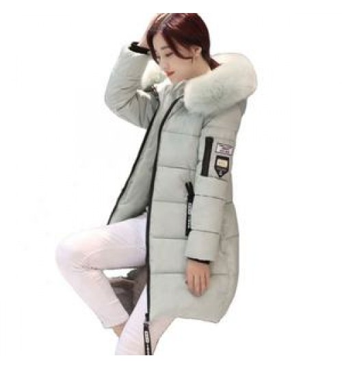 White Winter Fur Jacket Women Long Wool Coat Women's Parkas Bubble Womens Parka Hood Gray
