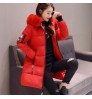 White Winter Fur Jacket Women Long Wool Coat Women's Parkas Bubble Womens Parka Hood Gray