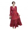 Factory wholesale Fashion Custom Lady Chiffon Ruffle Maxi Dress OEM/ODM Women Elegant Casual Dresses