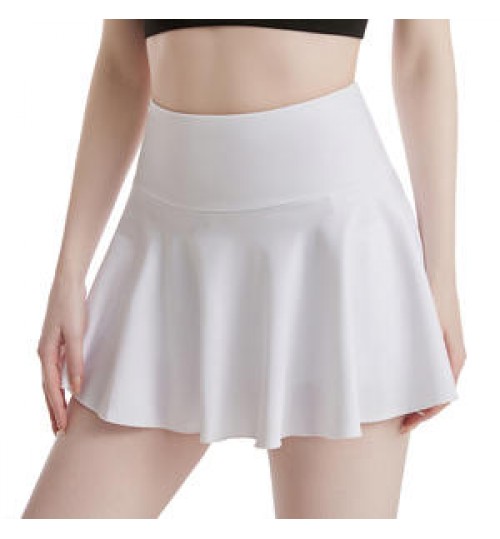 Factory Price Promotional Product Polyester Solid Color Pleated Womens Skirts