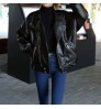 2021 Autumn Winter Fashion Female Loose Jackets Long Sleeve Zippers PU Leather Coats Women Faux Leather Jacket Outwear Coats