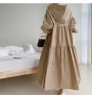 Boutique Wholesale Korean Style Fashion Solid Color Cotton Wild Long Sleeve Hooded Spring New 2021 Women's Dress