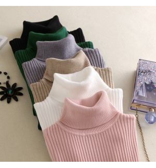 Women Sweater Woman Sweater FYB Custom Designer Fashion High Quality Turtleneck Women Knit Girl Knitted Cotton Pullover Sweater