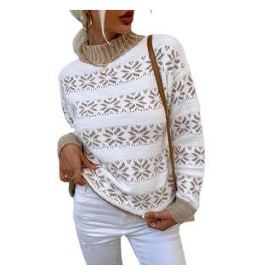 Factory direct sale washable fashion plus size loose women's turtleneck sweater