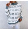 Factory direct sale washable fashion plus size loose women's turtleneck sweater