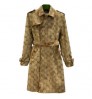 Candice high quality fall and winter designer coat LOGO printed luxury famous brand long women's trench coats