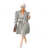 Fashion Spring Fall Stacked Sleeve Midi Women'S Trench Coats Long For Ladies Women