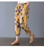 V638 Hot Selling High Waist Casual Plus Size Printed Womens Wide Harem Pants