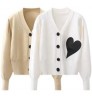 Women Sweater Wholesale Women Collection Ladies Heart Cardigan Korean Sweater With Button