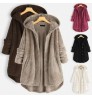 Wholesale Women's Coats 2021 Winter Hooded Double-Faced Fleece Plush Keeps Warm Sweater Fashion Mid-Length Coat S-5XL