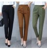 Spring Summer High Waist Straight Leg Slacks Office Lady Suit Pants Women Casual Trousers Plus Size Pants