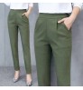 Spring Summer High Waist Straight Leg Slacks Office Lady Suit Pants Women Casual Trousers Plus Size Pants