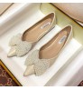Women's flat sexy pearl women's shoes formal dress dating comfortable ladies casual shoes