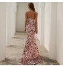 2022 New Design Shining Multicolor Sequin Dress High Slit Full Length Sexy Women Evening V Neck Off Shoulder Maxi Prom Dresses