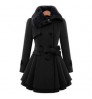hot sale women's coats Winter Women Stylish Thick Double-breasted Overcoat Ladies Woolen Coat With Belt women's jackets
