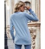 Women's Sweaters New Products O-Neck Top Long Sleeve Sweatshirt Solid Color Casual Women's Pullover Knit Sweaters With Pockets