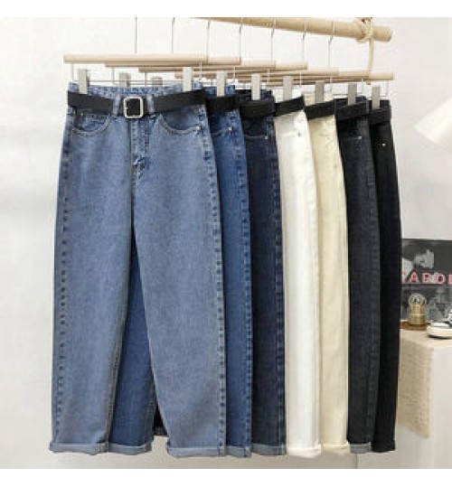Women's Jeans Women Casual Streetwear Workout Harem Boy Friend High Waist Mom Jeans Ladies Denim Trousers Pants