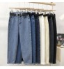 Women's Jeans Women Casual Streetwear Workout Harem Boy Friend High Waist Mom Jeans Ladies Denim Trousers Pants