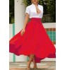 Wholesale Custom Available High Waist Maxi Long Pleats Summer Fashion Knitted Wrap Ruffle Lady Girls Womens Elegant Skirts
