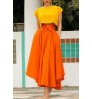 Wholesale Custom Available High Waist Maxi Long Pleats Summer Fashion Knitted Wrap Ruffle Lady Girls Womens Elegant Skirts