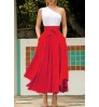 Wholesale Custom Available High Waist Maxi Long Pleats Summer Fashion Knitted Wrap Ruffle Lady Girls Womens Elegant Skirts