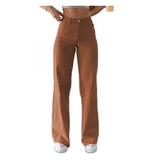 2022 New European And American Street Jeans Women's ins Trend All-match High Waist Loose And Thin Casual Pants