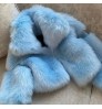 Wholesale Ladies Winter Fake faux fur Women Faux Fox Fur Coats Trendy multi-colored fur clothes customs Plus Size Women's coat
