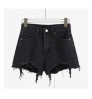 Women's denim shorts 2022 new high-waist shorts women casual loose ladies fashion large size elastic waist wide-leg short jeans