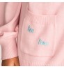 2022 Autumn Winter New Loose Doll Collar Lace Women Knitted Cardigan Sweater