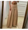 Magicmk Casual Solid Color Wide Leg Pants Women Long Trousers Lady's Palazzo Pants High Waist Zipper palazo pants women