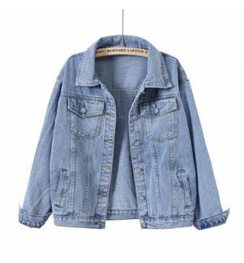 Oem Women's Denim Jean Jacket Women Casual Outwear Fall Jacket Denim Button Up Coat Oversize Denim Jacket For Ladies