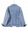 Oem Women's Denim Jean Jacket Women Casual Outwear Fall Jacket Denim Button Up Coat Oversize Denim Jacket For Ladies