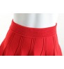 custom 2022 summer New high waisted A word pleated knit skirt black stylish women's skirt