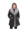 2022 fake fur collar long plus size women's jacket and puffer winter coat for women
