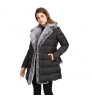 2022 fake fur collar long plus size women's jacket and puffer winter coat for women