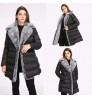 2022 fake fur collar long plus size women's jacket and puffer winter coat for women
