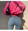 Women's Jeans High Waist Stretch Denim Pants Autumn Winter Blue Retro Washed Elastic Slim Pencil Trousers J0317