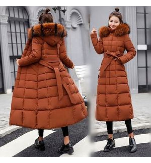 Long Winter Coat For Colder Women Jacket Cotton Padded Warm Thicken Ladies Coats Parka Womens Jackets