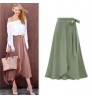 Ikebel Customized Largas Skirt Long Wrap Skirt Sexy Dinner Dress Clothes Casual Womens Career Plus Size Elegant Skirt