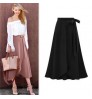 Ikebel Customized Largas Skirt Long Wrap Skirt Sexy Dinner Dress Clothes Casual Womens Career Plus Size Elegant Skirt