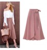 Ikebel Customized Largas Skirt Long Wrap Skirt Sexy Dinner Dress Clothes Casual Womens Career Plus Size Elegant Skirt
